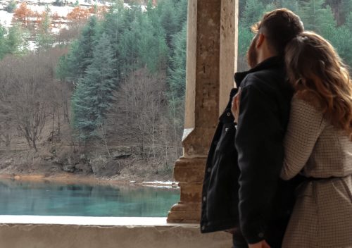 Foto del lago scattata dalla balconata dell'Eremo
