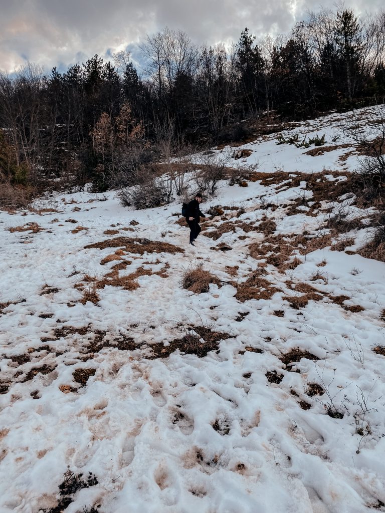 Sentiero del cuore, tratto innevato