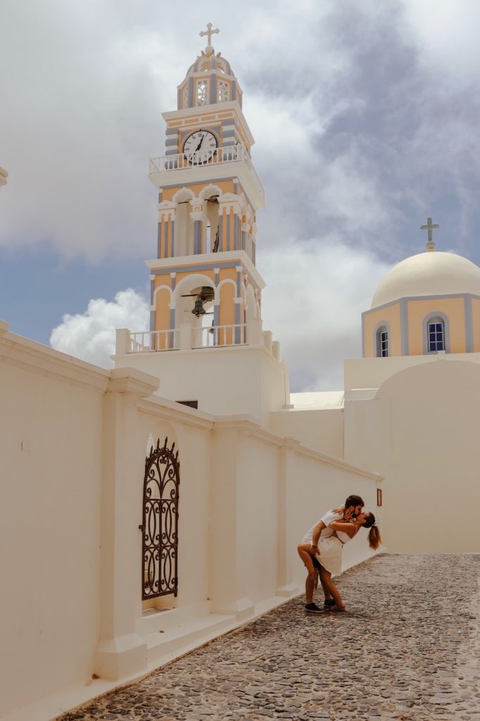 Chiesa di Saint Stylianos sull'isola di Santorini